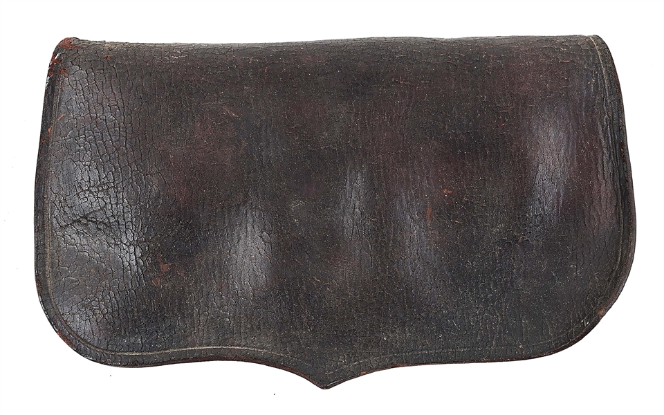 REVOLUTIONARY WAR 17-HOLE "SOFT POUCH" CARTRIDGE BOX, PROBABLY MASSACHUSETTS, C. 1775.