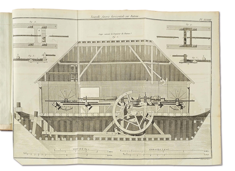 MONGE. [DESCRIPTION OF THE ART OF MANUFACTURING CANNONS]. 1ST ED. 1794.