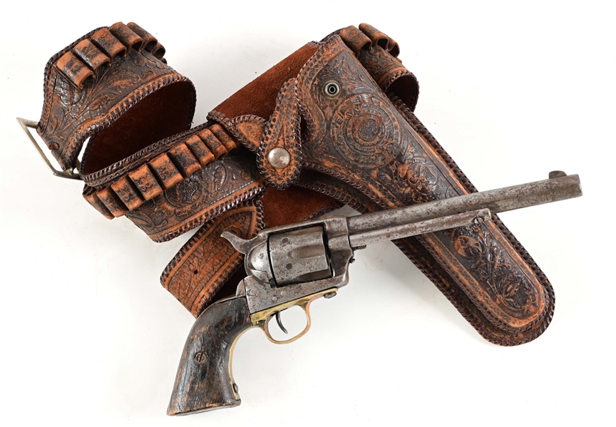 (A) SPANISH SINGLE ACTION ARMY REVOLVER. 