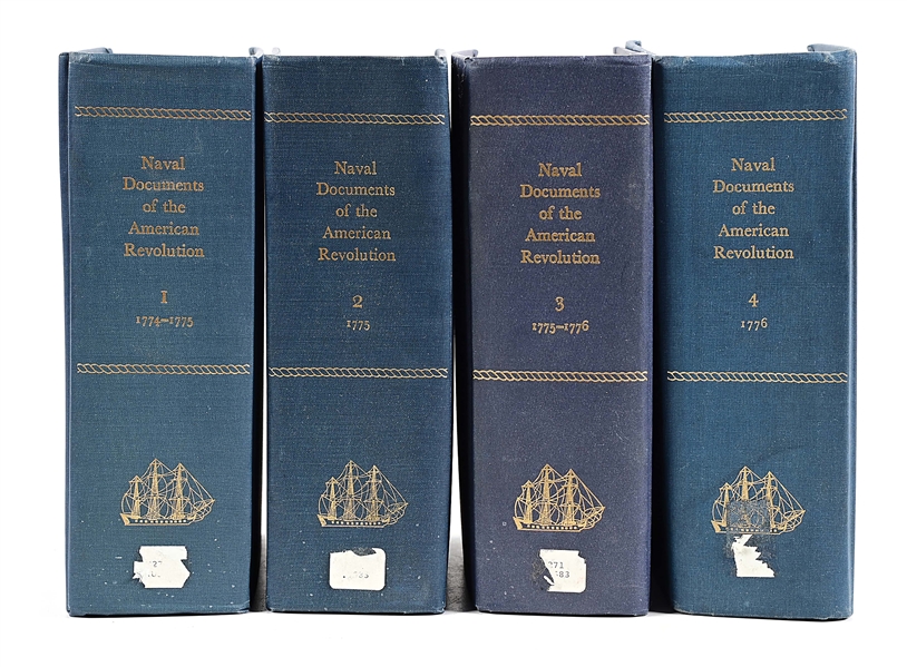 NAVAL DOCUMENTS OF THE AMERICAN REVOLUTION. VOLUMES 1-4.