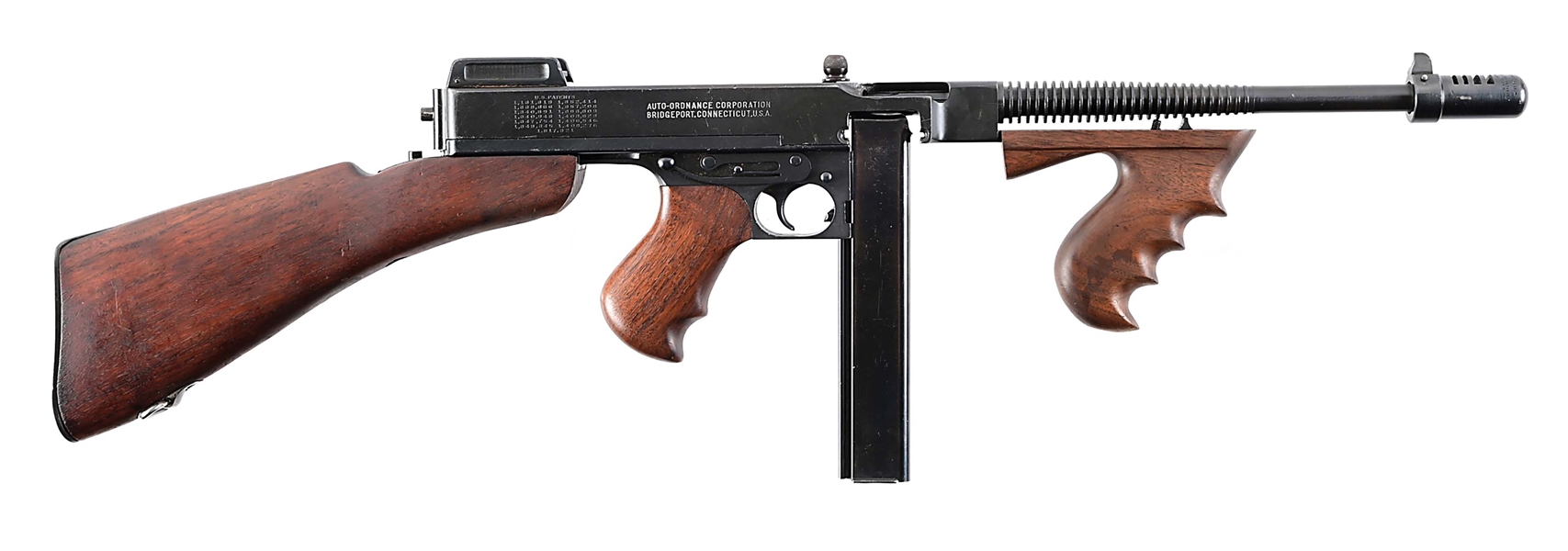 (N) REFINISHED WWII SAVAGE MANUFACURED AUTO ORDNANCE 1928AC THOMPSON MACHINE GUN (UNRESTRICTED - FULLY TRANSFERABLE).