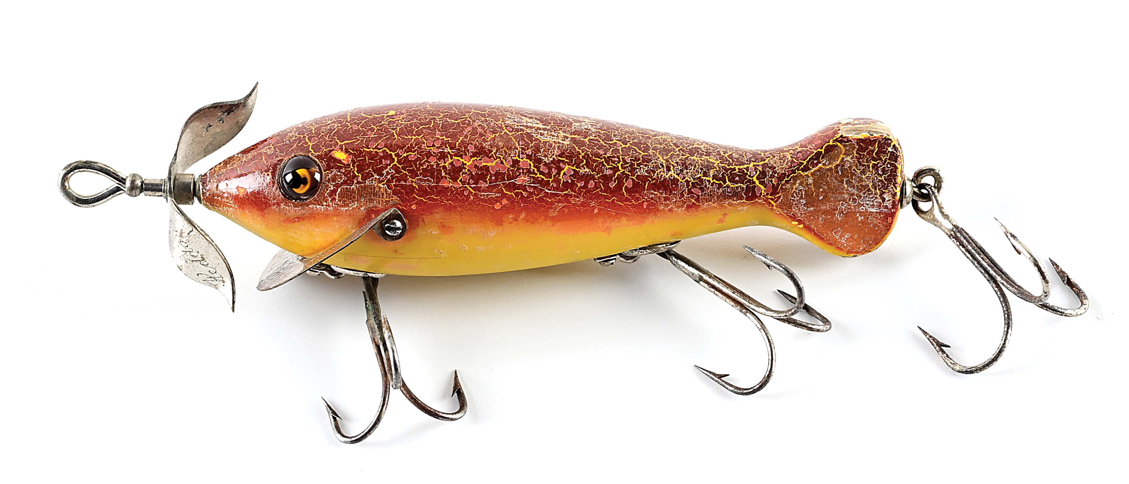 Lot Detail - UNCATALOGUED HEDDON SPINDIVER IN SIENNA CRACKLEBACK