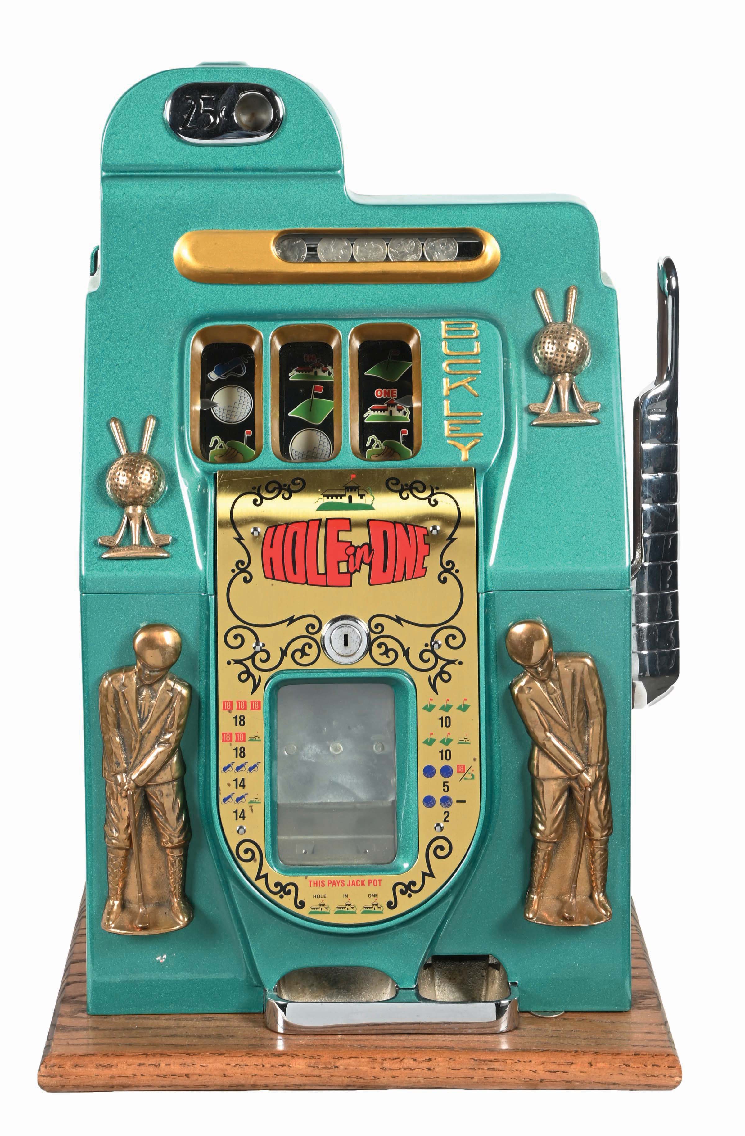 One Slot Machine Lot Detail - FANTASY 25¢ MILLS HOLE IN ONE SLOT MACHINE