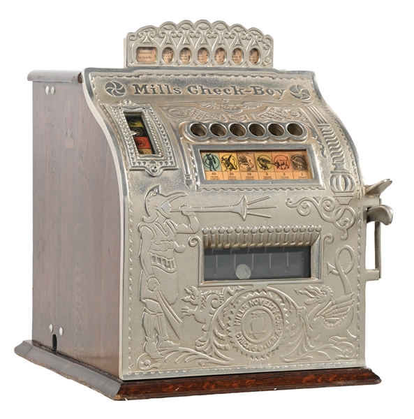 5¢ MILLS NOVELTY CO. CHECK BOY TOKEN PAYOUT TRADE STIMULATOR