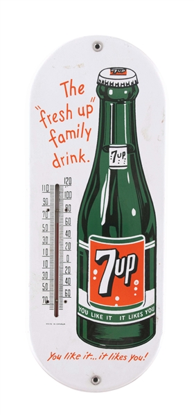 7-UP THERMOMETER W/ BOTTLE GRAPHIC