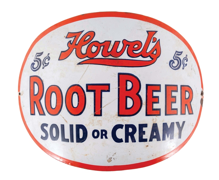 HOWELLS ROOT BEER DISPENSER BARREL SIGN