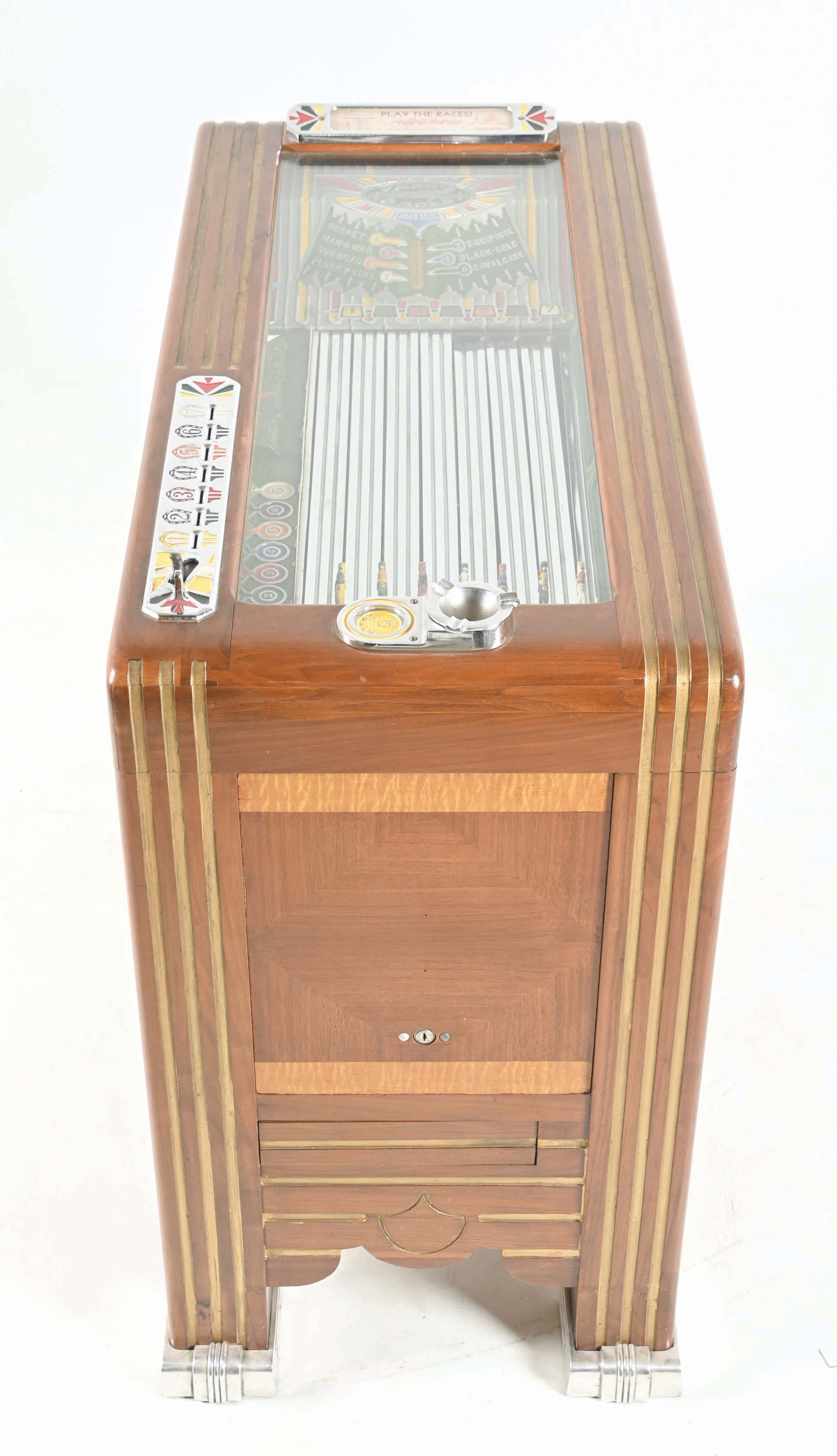 Lot Detail - 5¢ PACES RACES CONSOLE HORSE RACE SLOT MACHINE