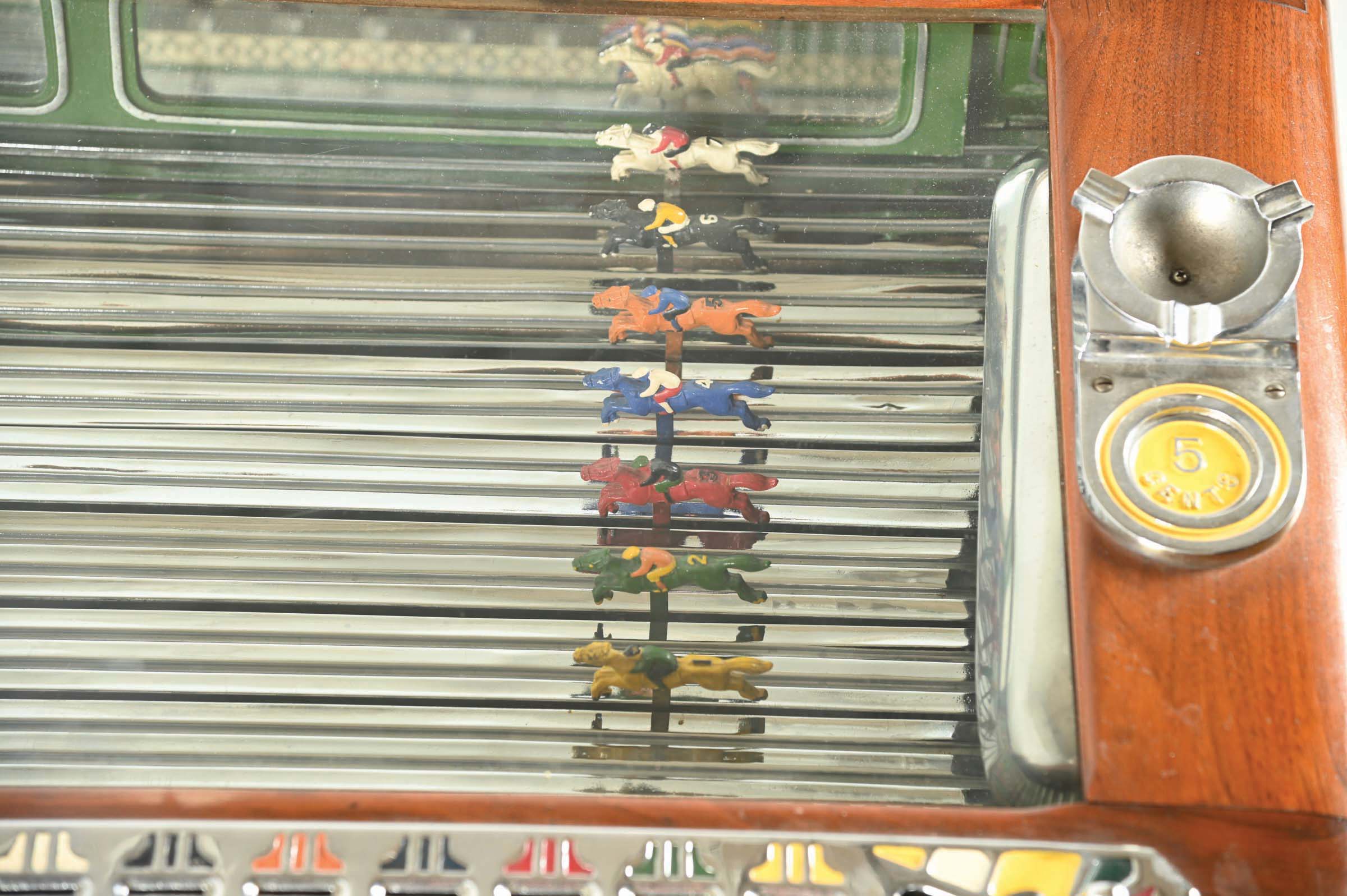 Lot Detail - 5¢ PACES RACES CONSOLE HORSE RACE SLOT MACHINE