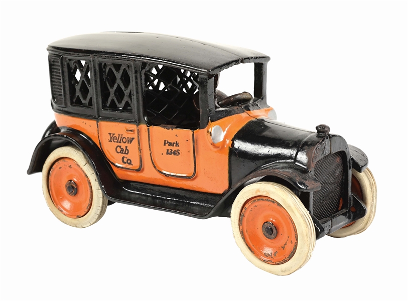 ARCADE CAST IRON YELLOW CAB AUTOMOBILE BANK