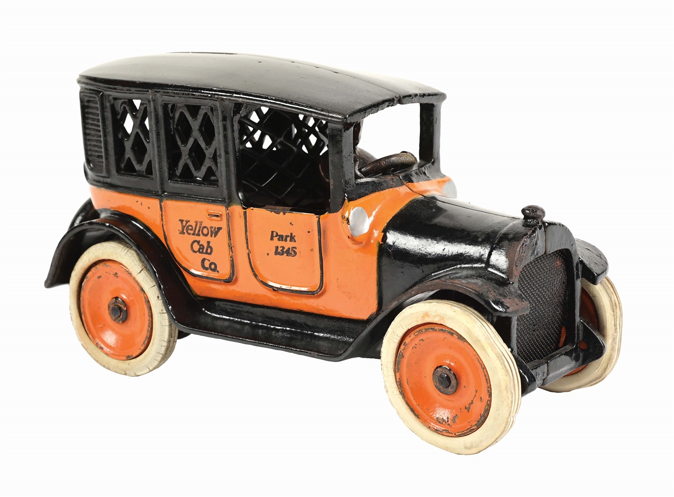 ARCADE CAST IRON YELLOW CAB AUTOMOBILE BANK
