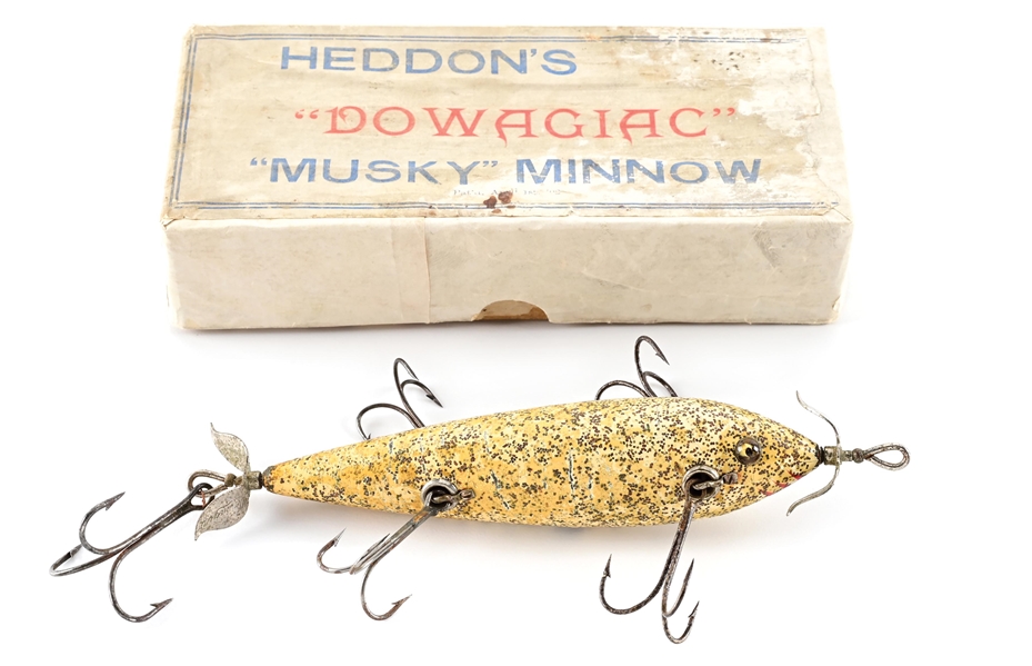 RARE HEDDON INTRO MUSKY MINNOW AND BOX 