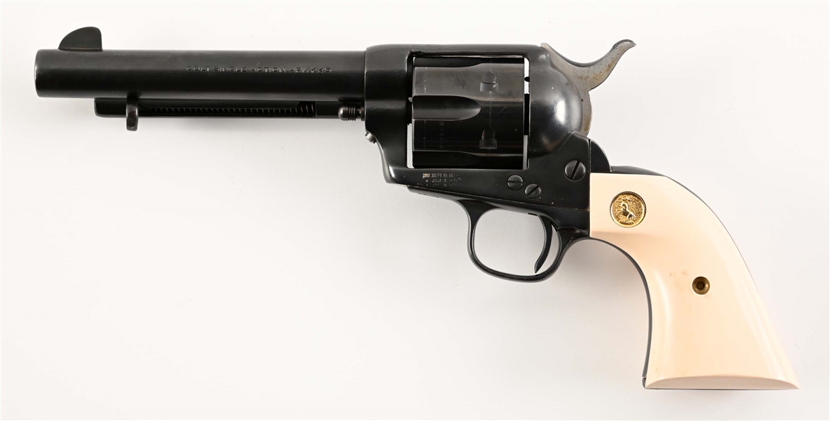 (A) ANTIQUE COLT SINGLE ACTION ARMY REVOLVER (1880).