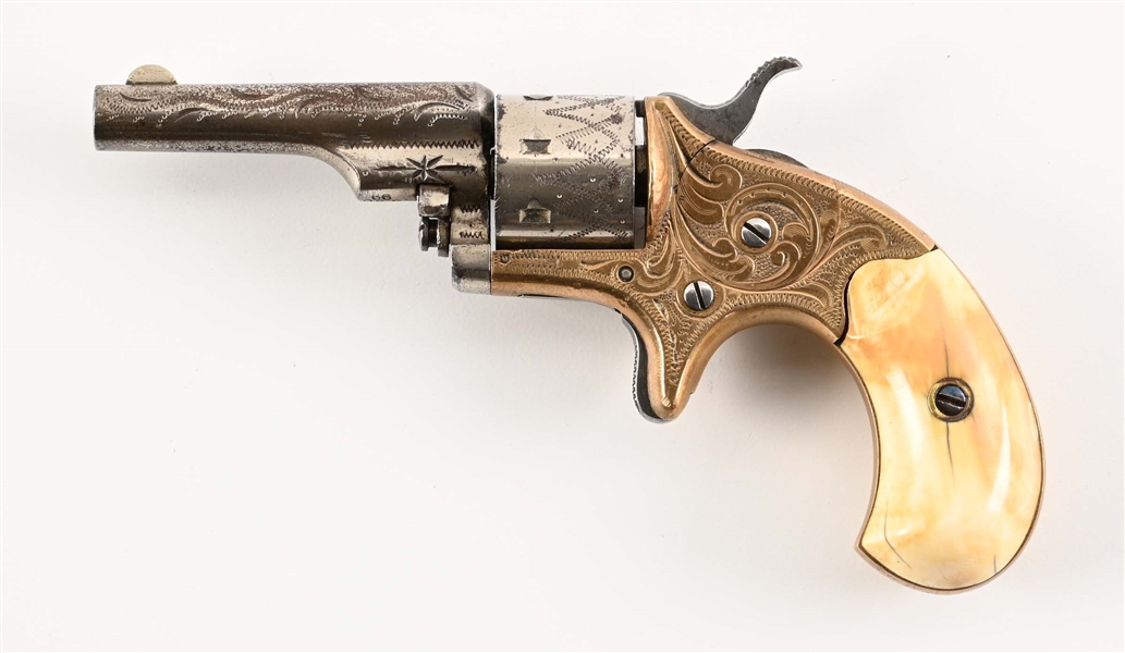 (A) FACTORY ENGRAVED COLT OPEN TOP POCKET MODEL SINGLE ACTION REVOLVER.