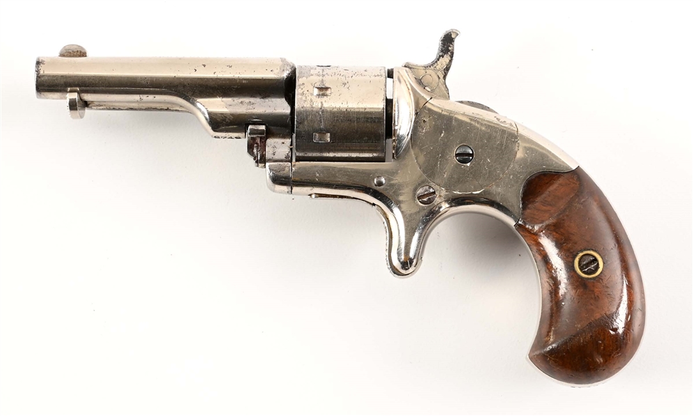 (A) COLT OPEN TOP POCKET MODEL SINGLE ACTION REVOLVER WITH EJECTOR.