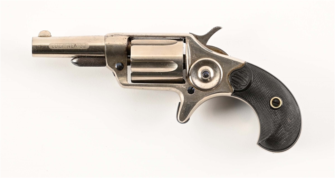 (A) SECOND MODEL COLT NEW LINE .32 RIMFIRE SINGLE ACTION REVOLVER.