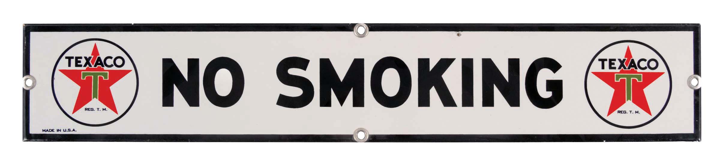 Lot Detail - TEXACO NO SMOKING SIGN