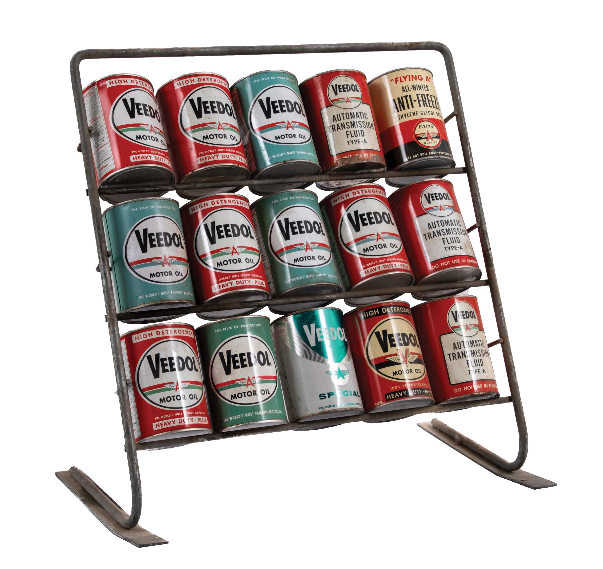 Oil Can Racks Lot Detail - ASSOCIATED VEEDOL OIL CAN RACK