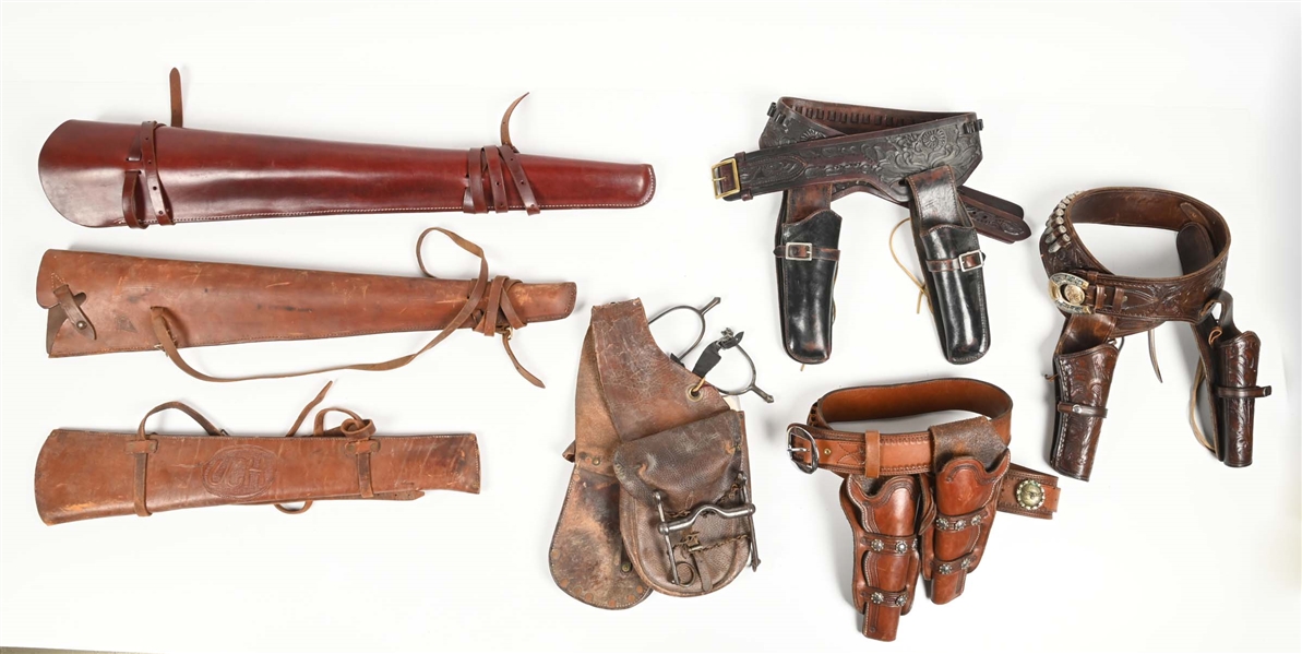 LOT OF WESTERN HOLSTERS.