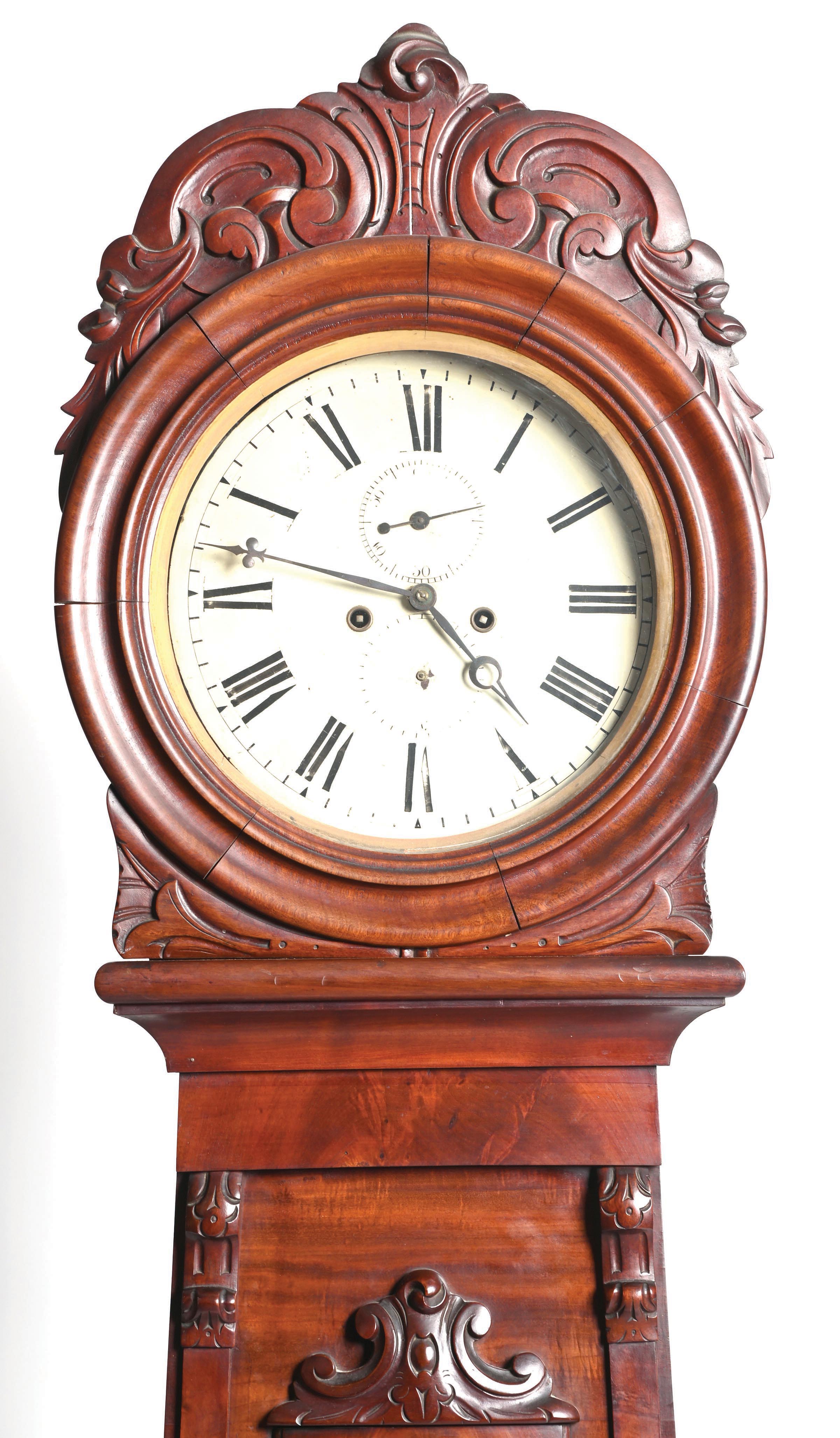 Lot Detail - LARGE COLONIAL GRANDFATHER CLOCK