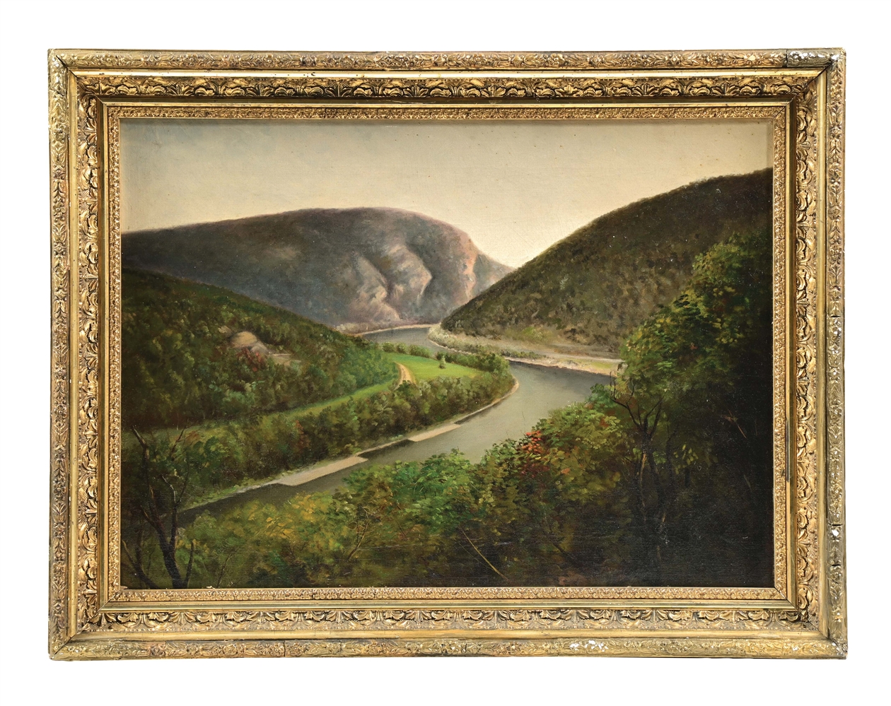 VINTAGE LATE 19TH CENTURY DELAWARE WATER GAP OIL PAINTING