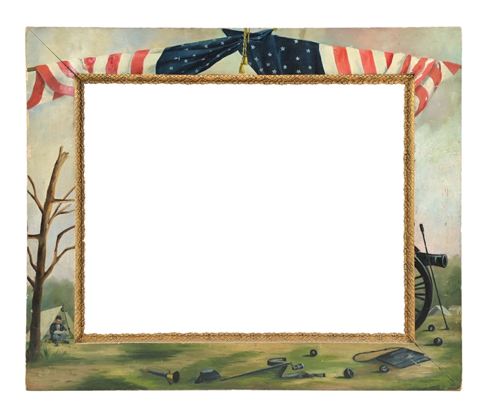 LARGE FOLK ART CIVIL WAR FRAME