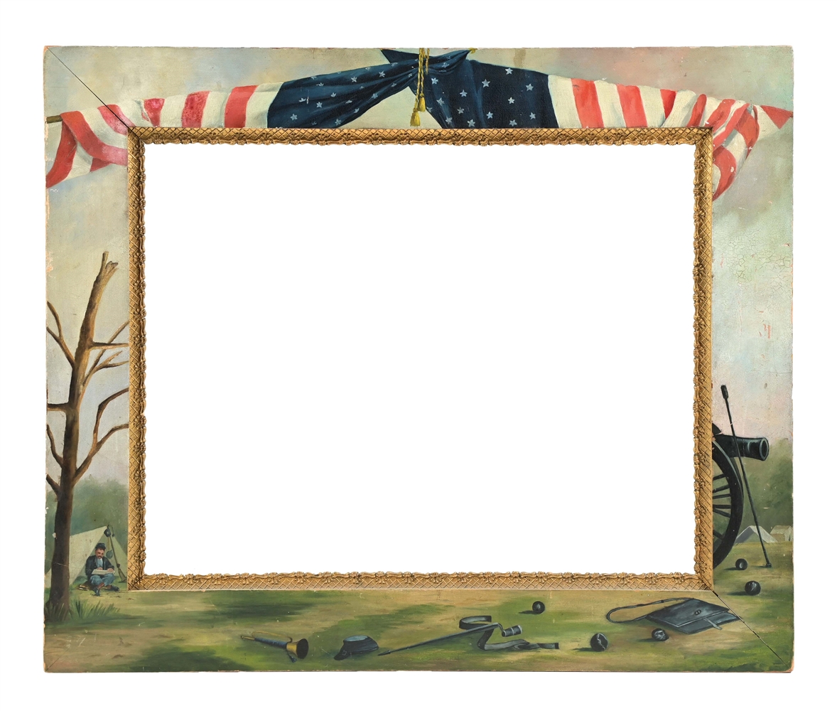 LARGE FOLK ART CIVIL WAR FRAME