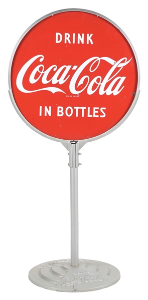 COCA-COLA LOLLIPOP SIGN W/ BASE