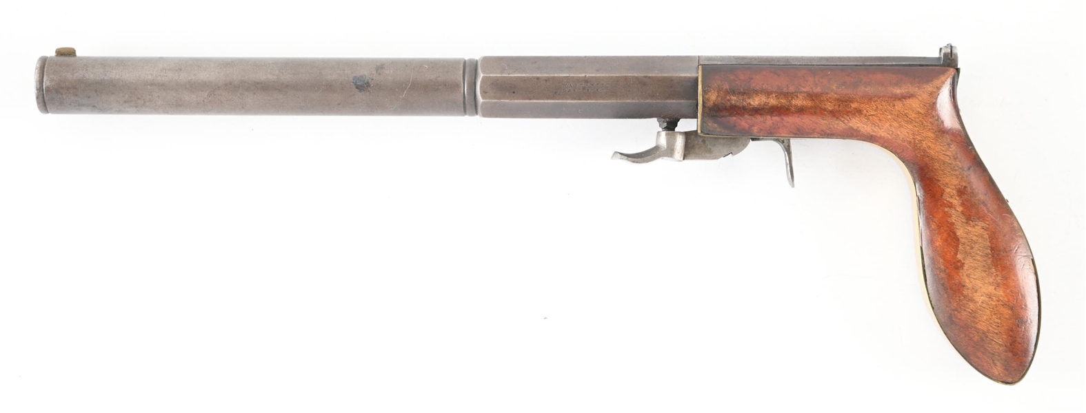 (A) H.J. HALE PERCUSSION UNDERHAMMER SINGLE SHOT TARGET  PISTOL.