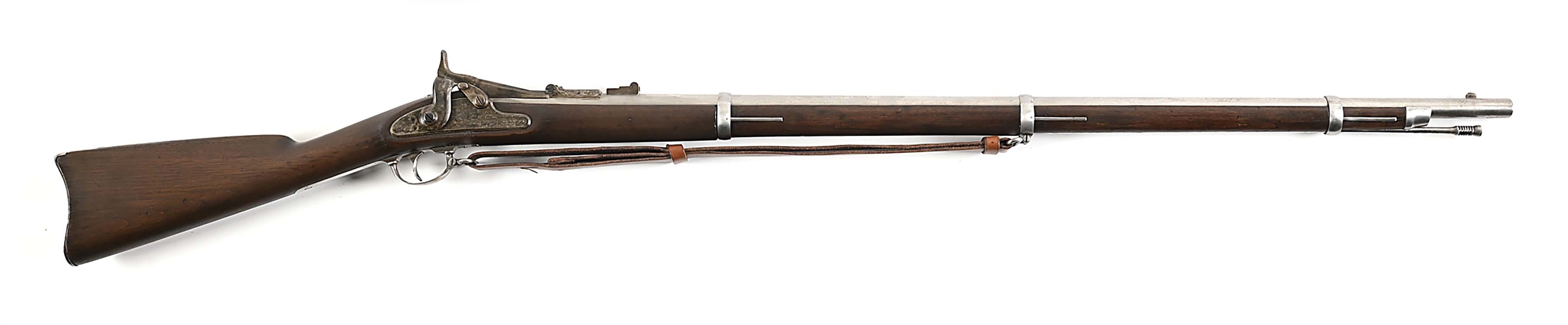 (A) SPRINGFIELD US MODEL 1866 SECOND ALLIN CONVERSION SINGLE SHOT TRAPDOOR RIFLE.
