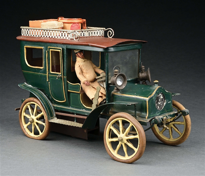 MARKLIN CAT. REF. 5214/1 HAND-PAINTED CLOCKWORK-POWERED LIMOUSINE IN GREEN