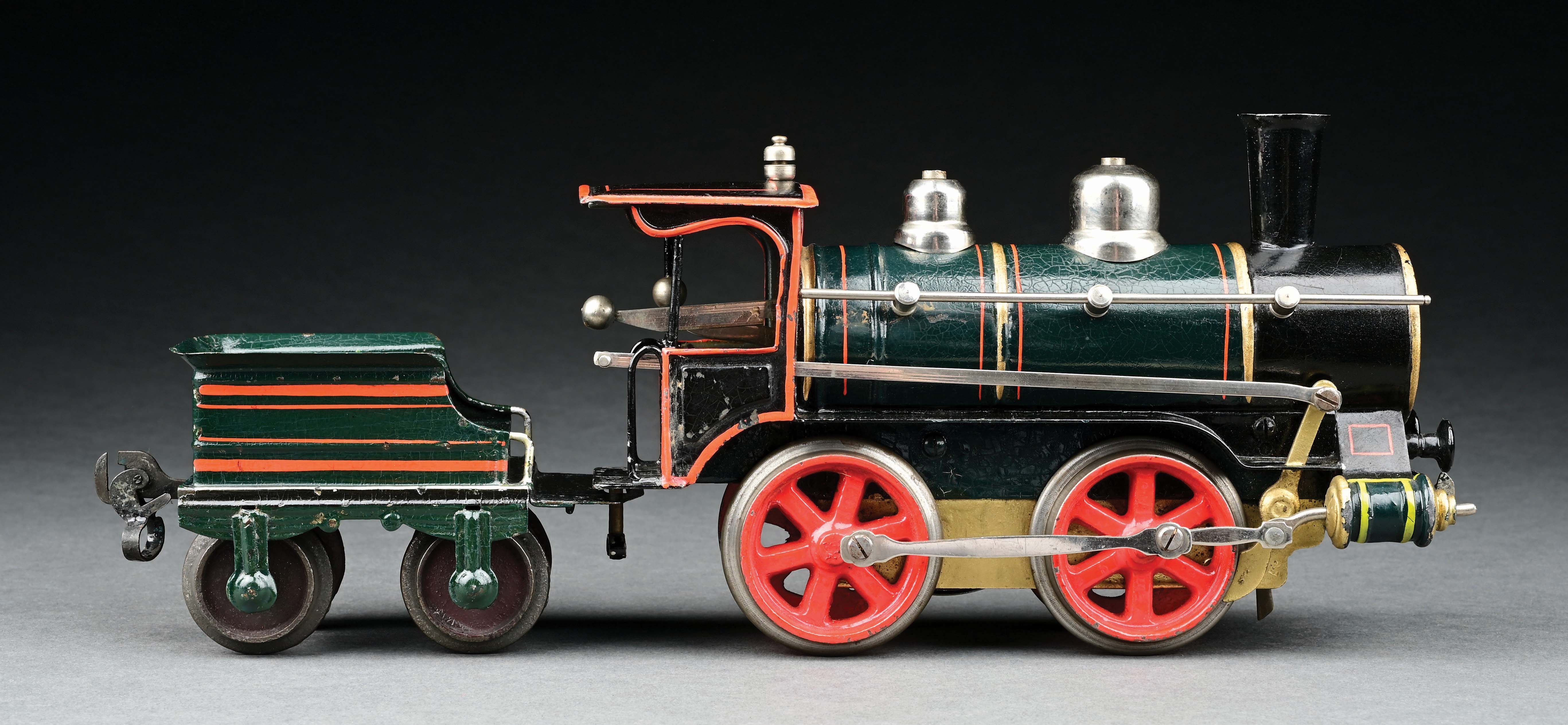 Marklin Clockwork Lot Detail - MARKLIN 0-4-0 CLOCKWORK LOCOMOTIVE & TENDER