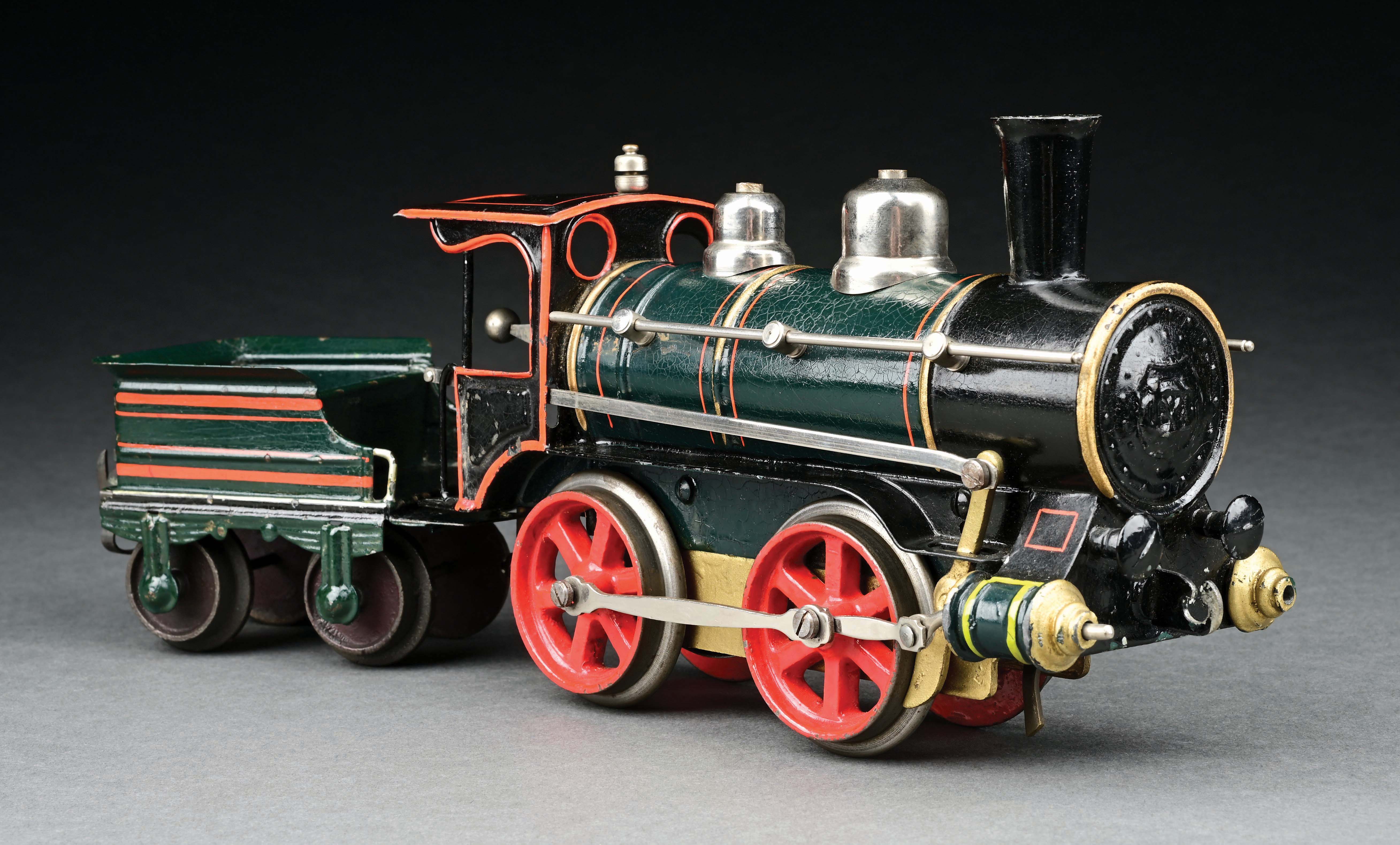 Marklin Clockwork Lot Detail - MARKLIN 0-4-0 CLOCKWORK LOCOMOTIVE & TENDER