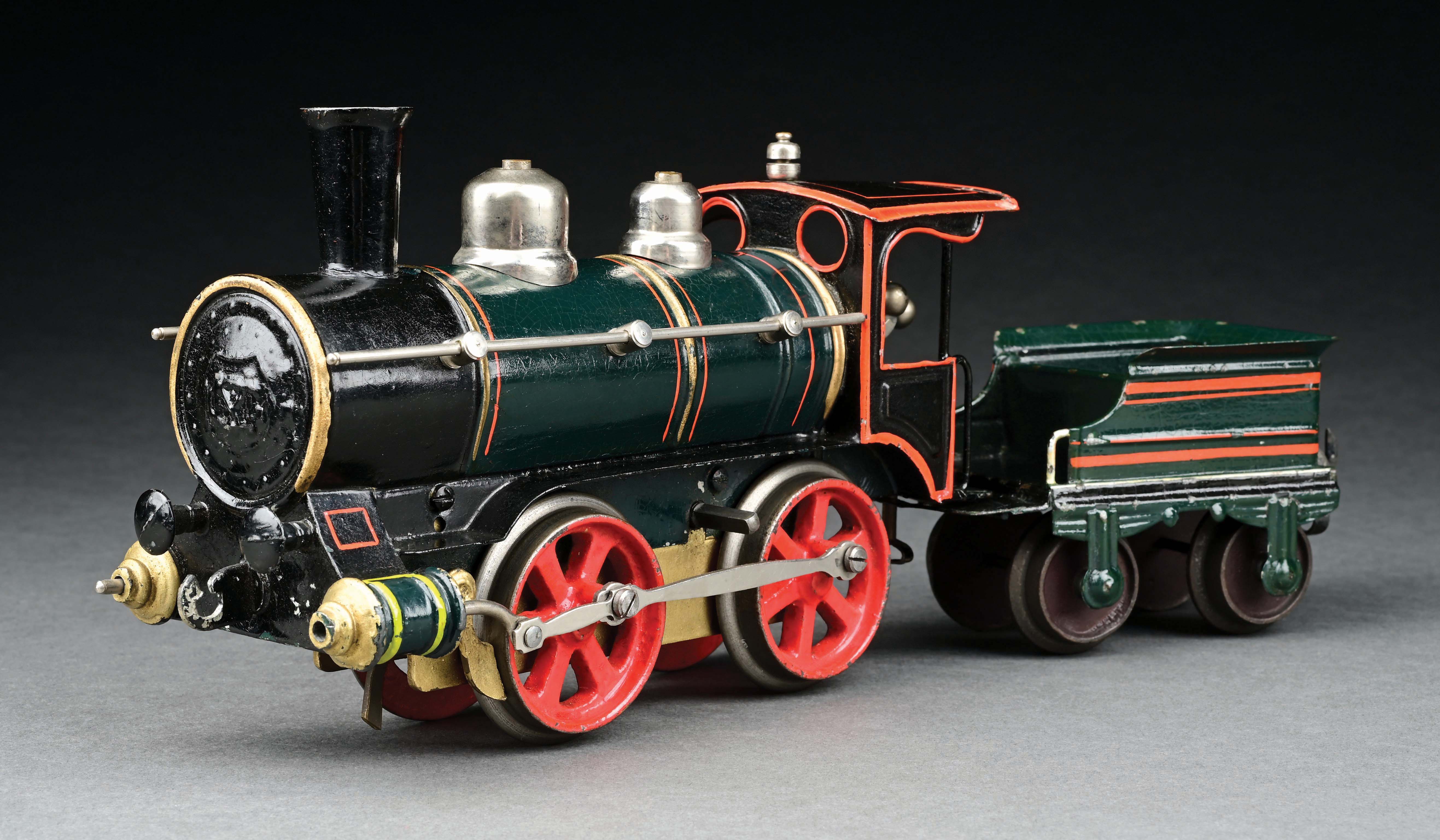Marklin Clockwork Lot Detail - MARKLIN 0-4-0 CLOCKWORK LOCOMOTIVE & TENDER