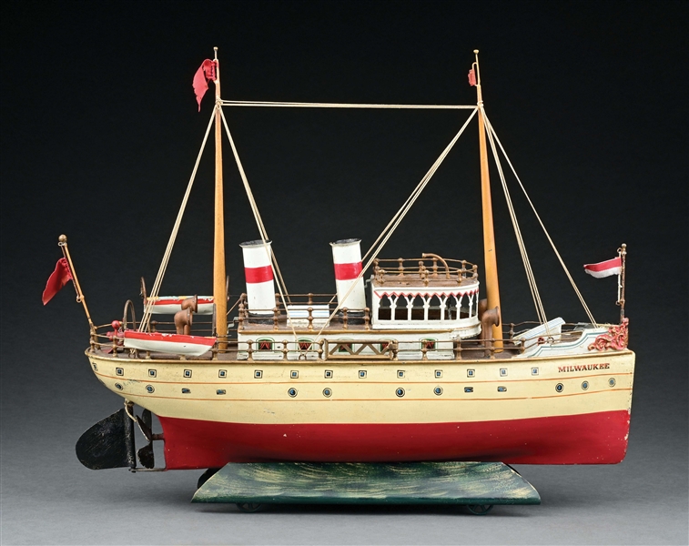 MARKLIN CAT. REF. 5044 "MILWAUKEE" BOAT W/ CLOCKWORK POWER