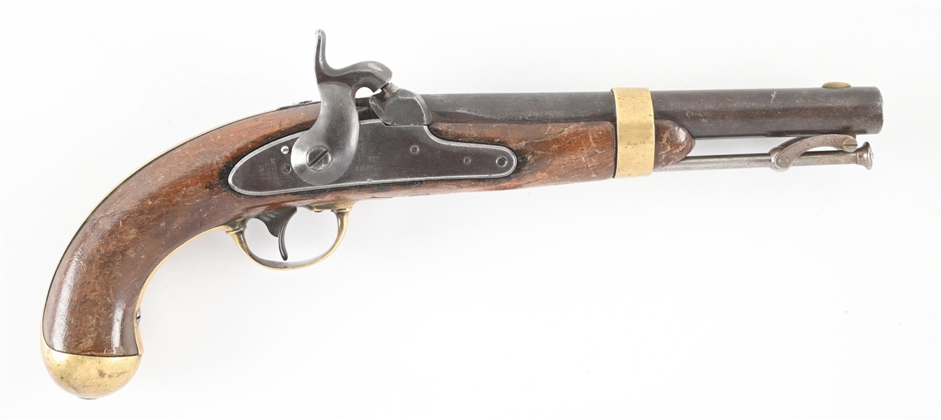 (A) JOHNSON MODEL 1842 US PERCUSSION PISTOL.