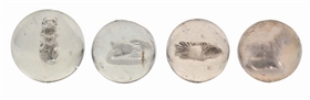 LOT OF 4: SULFIDE MARBLES