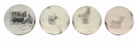 LOT OF 4: SULFIDE MARBLES