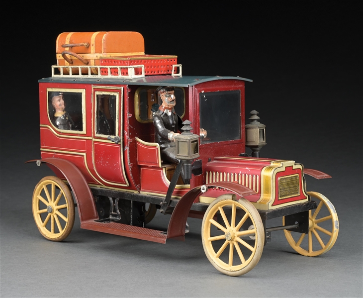 GERMAN PRE-WAR CARETTE TIN LITHO CLOCKWORK AUTOMOBILE