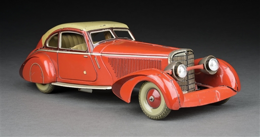 VERY RARE GERMAN TIN LITHO TIPCO RACECAR