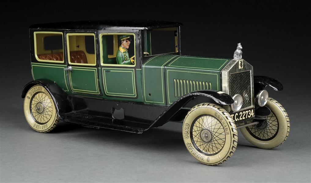 GERMAN TIPPCO TIN LITHO WIND-UP LIMOUSINE TOY