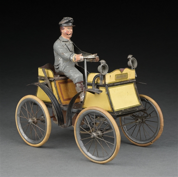 GERMAN GUNTHERMANN TIN LITHO CLOCKWORK VIS-A-VIS AUTOMOBILE