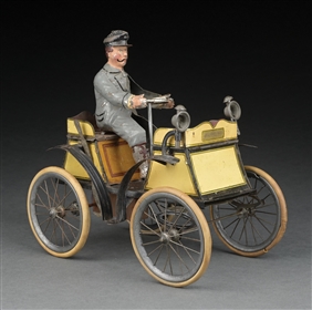 GERMAN GUNTHERMANN TIN LITHO CLOCKWORK VIS-A-VIS AUTOMOBILE