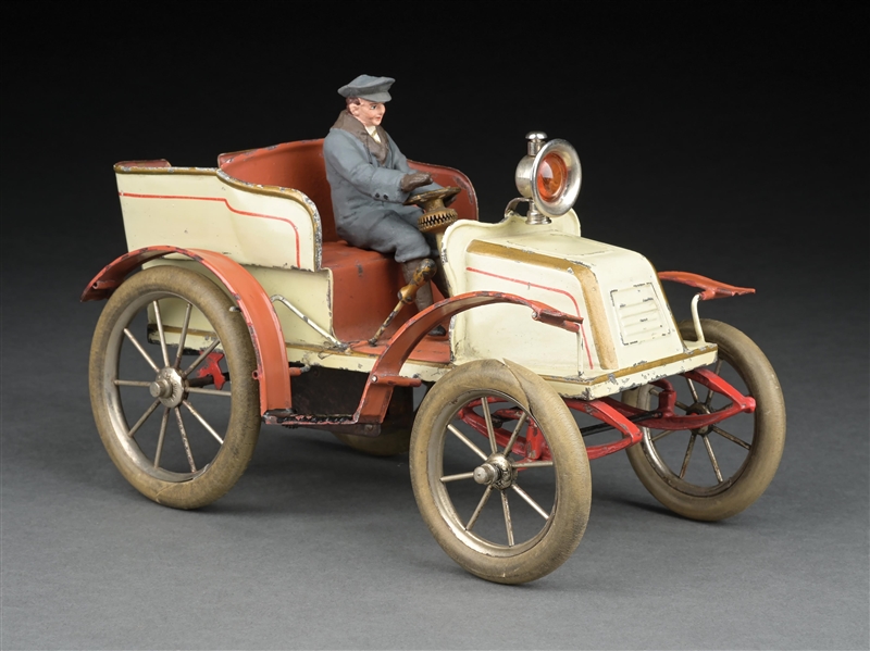 BING HAND-PAINTED CLOCKWORK-POWERED REAR DOOR 4-SEAT TOURING CAR