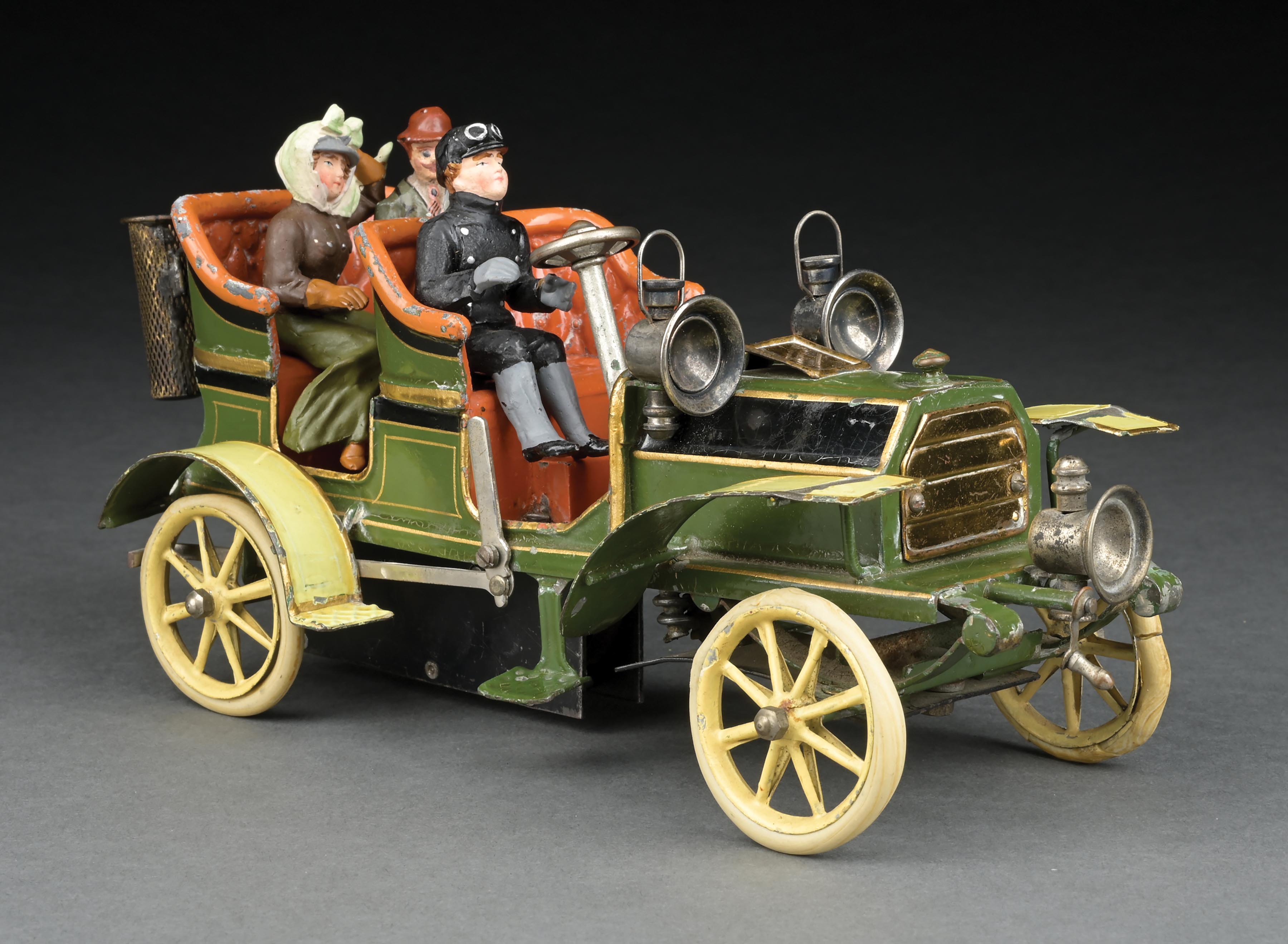 Marklin Clockwork Lot Detail - MARKLIN CAT. REF. 5206 HAND-PAINTED CLOCKWORK OPEN 4-SEAT ...