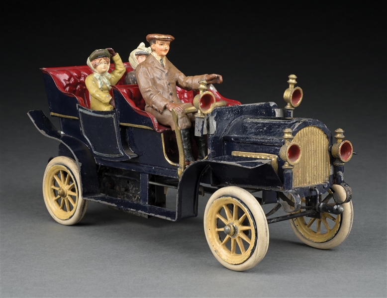 BING HAND-PAINTED CLOCKWORK-POWERED 4-SEAT OPEN TOURING CAR