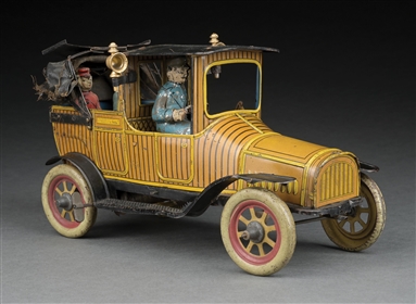 GERMAN FISCHER TIN LITHO CLOCKWORK TAXI
