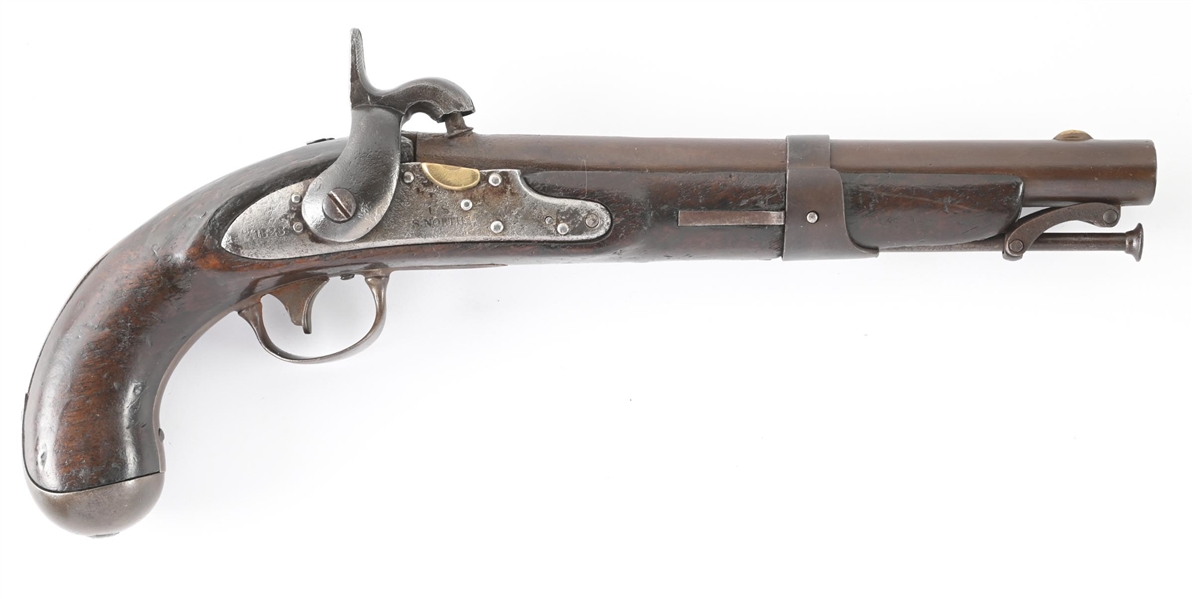 (A) SCARCE SIMEON NORTH U.S. MODEL 1826 NAVY CONVERTED PERCUSSION PISTOL.