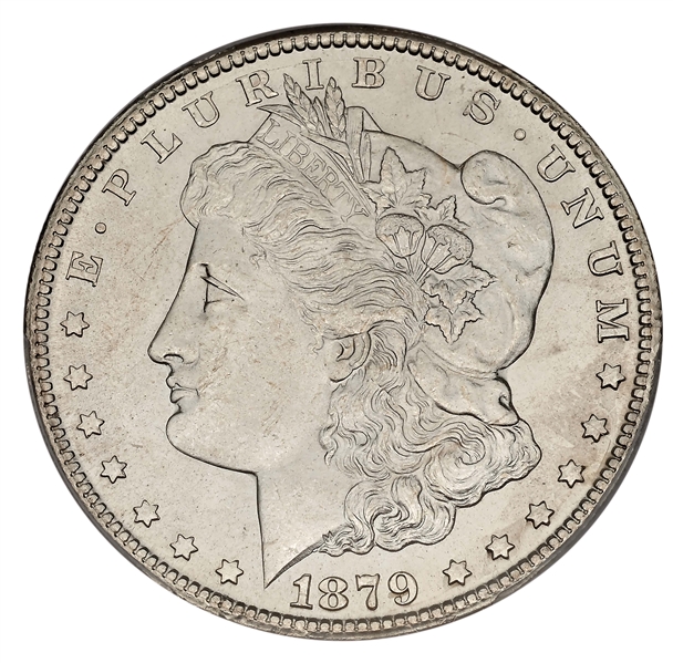 1879-CC $1 MS63 CAPPED DIE PCGS.