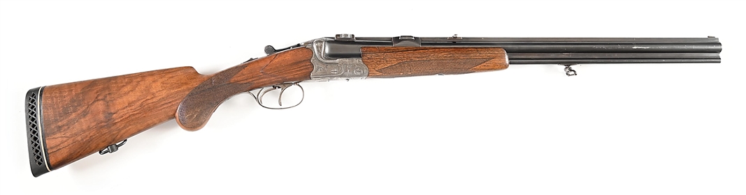 (C) GEBRUEDER HEYM OVER UNDER COMBINATION GUN RETAILED BY OTTO BOCK.
