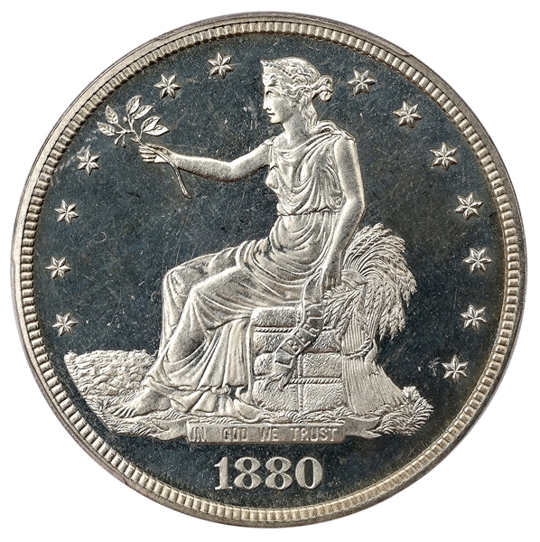 1880 T$1 PR65+CAM PCGS. 